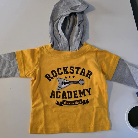 NWT Carters 2 piece Rock Star Academy outfit - Hoodie with pants - Picture 2 of 5